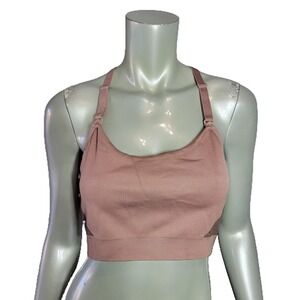 Auden Nursing Yoga Bra Mauve Pink XL Maternity Breastfeeding